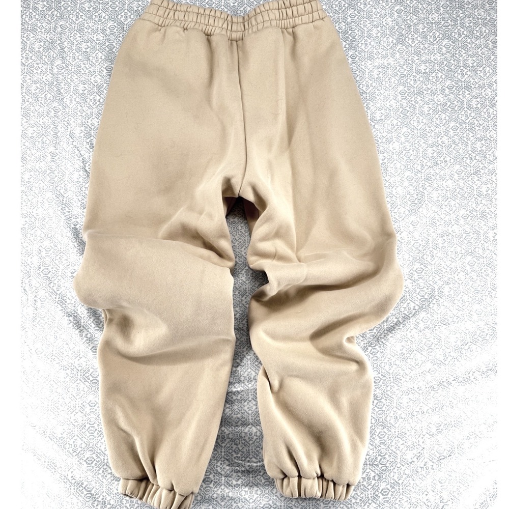 Comfrt Signature Sweatpants Tan Sand Fleece Joggers Size Medium Mens Womens